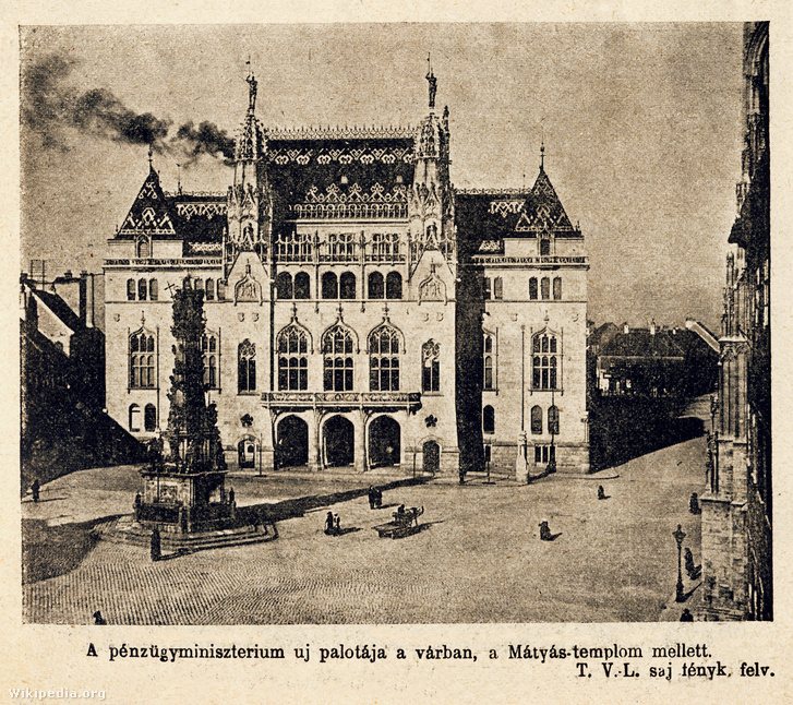 A Pénzügyminisztérium új épülete a budai várban 1906-ban