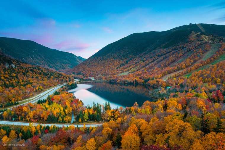 New Hampshire White Mountain túraösvényét vízesések, hidak és harminckét kilátó keresztezi