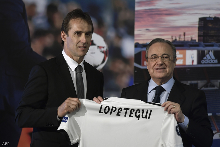 Lopetegui és Perez a Real-edző madridi bemutatásán, júniusban