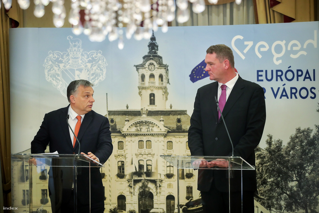Orbán Viktor a Modern Városok Program (MVP) keretében találkozott Botka Lászlóval Szegeden, 2017. január 30-án