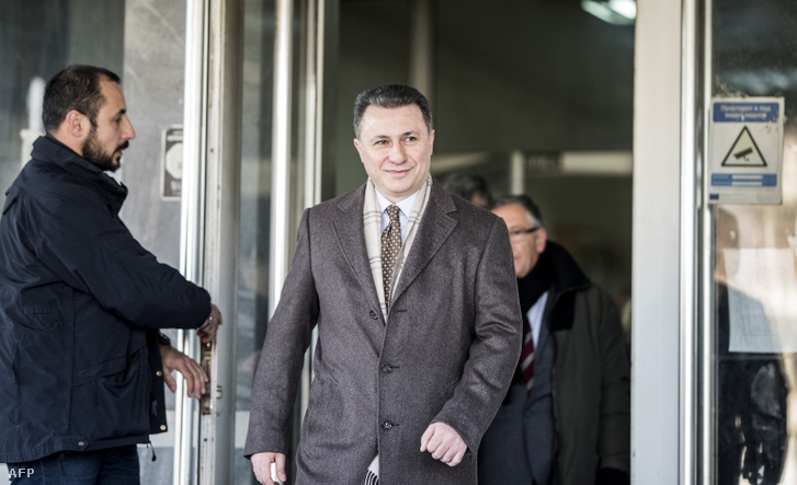 Macedonia's former Prime Minister and leader of opposition VMRO DPMNE Nikola Gruevski leaves the court in Skopje on December 6 2017.