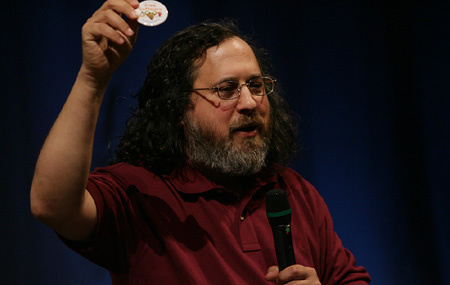 Richard Stallman Budapesten. Fotó: Huszti István