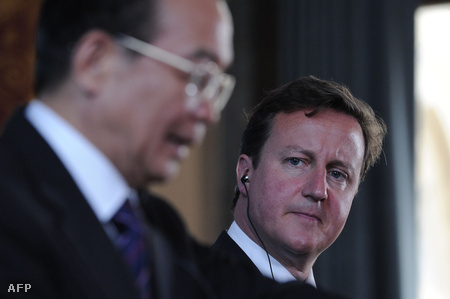 A David Cameron brit miniszterelnökkel közösen tartott sajtótájékoztatón