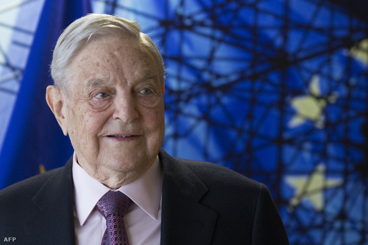Soros György Brüsszelben 2017. április 27-én