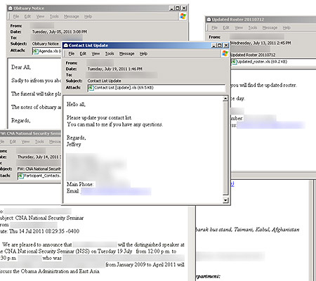 Néhány vírusos linkkel és csatolmánnyal preparált email az akcióból