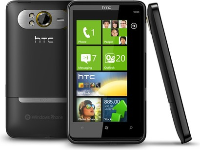 A Windows Phone 7-es HTC már kevésbé egyedi, a többi WP7-es mobilon ugyanilyen négyzetek vannak