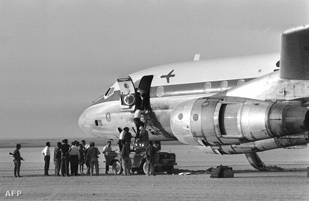 A Swissair DC 8-asa Jordániában