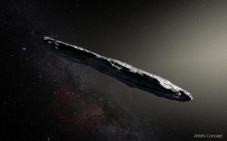 Oumuamua - fantáziarajz
