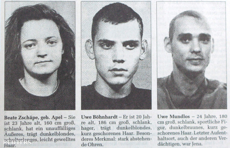 A német szövetségi rendőrség által közreadott, 1998-ban készült felvételekből összeállított kombókép