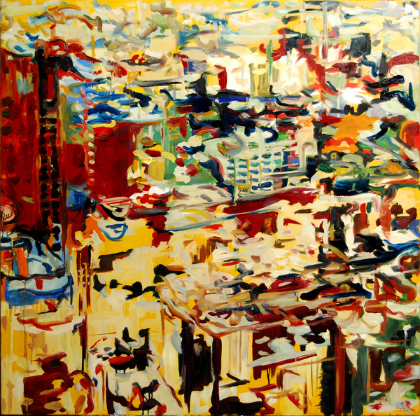 Metropolis  Eternal Garden II. 120x120cm oil on canvas 2011