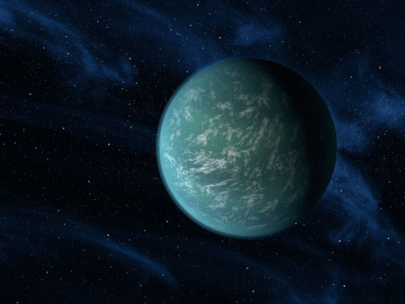 A Kepler 22-b a NASA fantáziarajzán