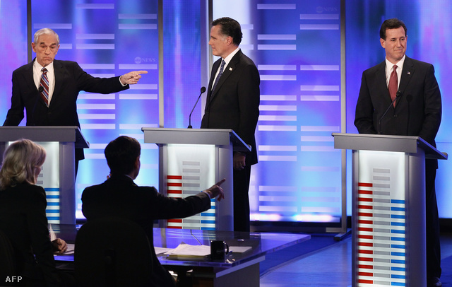 Ron Paul, Mitt Romney és Rick Santorum
