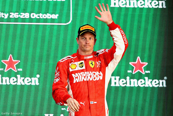 Kimi Raikkönen még a Ferrari színeiben 2018. október 28-án