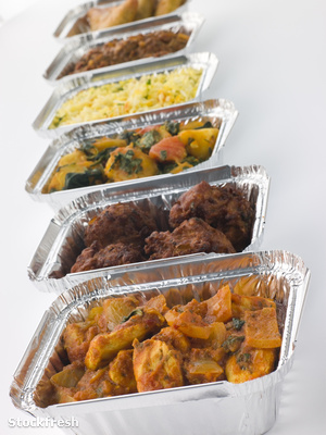 stockfresh 84788 selection-of-indian-take-away-dishes-in-foil-co