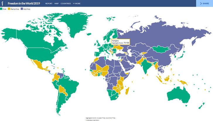 2019-02-06 08 06 59-Freedom in the World 2019 Map   Freedom Hous