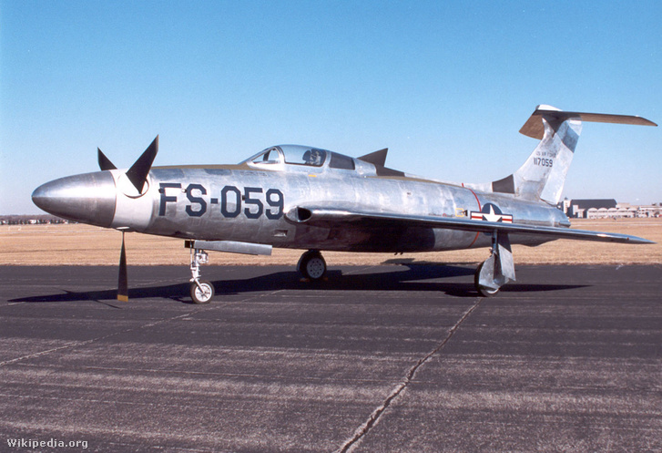 Az XF-84H 51-17059 szériaszámú prototípusa