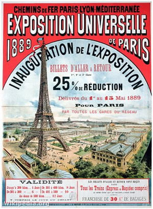 Egy plakát az 1889-es párizsi világkiállításról