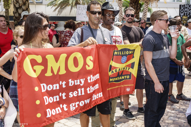 GMO-termékek elleni tüntetés az Egyesült Államokban