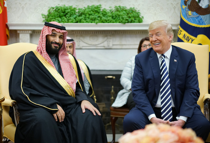 Szaudi koronaherceg Mohammed bin Salman és Donald Trump találkozója a Fehér Házban, Washingtonban 2018. március 20-án