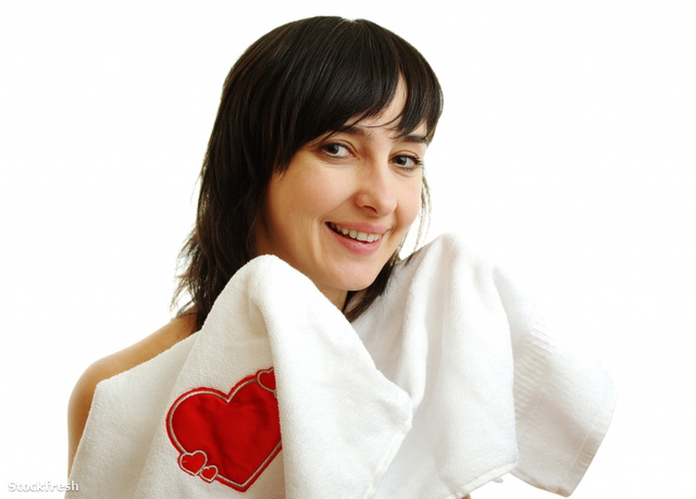 stockfresh 1521943 beautiful-girl-in-white-towel-with-red-heart