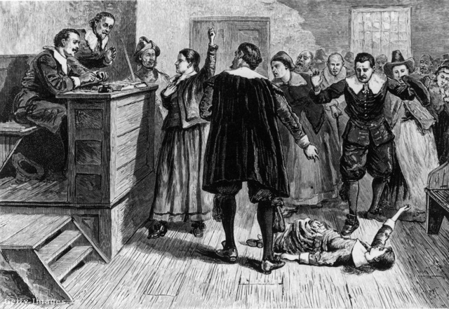 1692, egy nőt boszorkánysággal vádolnak Salemben