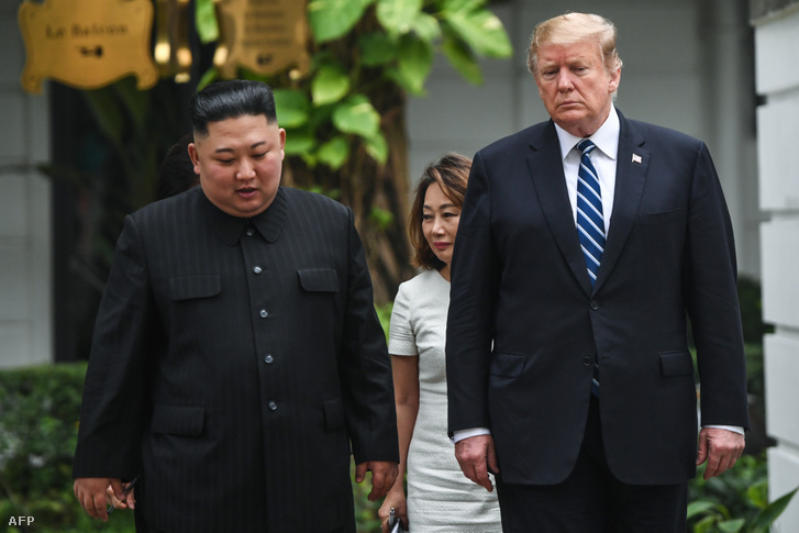 Kim Dzsongun és Donald Trump sétáltak a Metropole hotelben, Hanoiban 2019. február 28-án