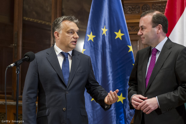 Orbán Viktor és Manfred Weber a magyar parlamentben, 2015. június 4-én