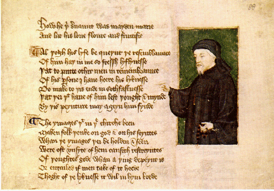 Geoffrey Chaucer portréja Thomas Occleve 1412-ben megjelent könyvében