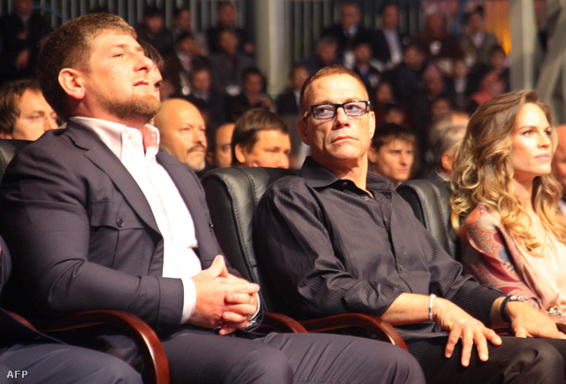 Kadirov, Van Damme és Swank a diktátor szülinapján tavaly októberben