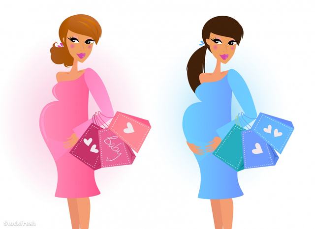 stockfresh 601692 pregnant-women-awaiting-baby-boy-and-baby-girl