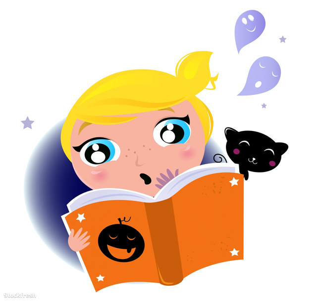 stockfresh 1235906 cute-little-kid-reading-halloween-story-book