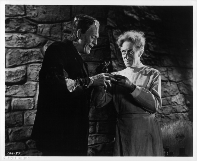 Boris Karloff mint Frankenstein szörnye az 1935-ös Frankenstein menyasszonya című filmben