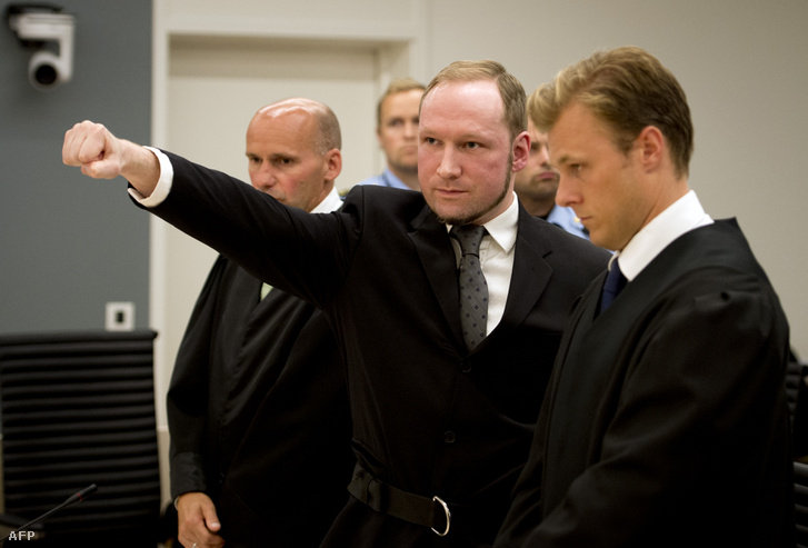 Anders Behring Breivik 2012-ben.
