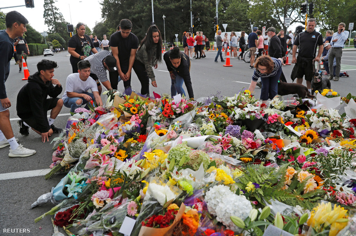 Megemlékezés a támadás áldozatairól Christchurchben.