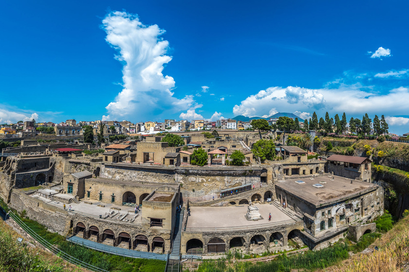 Herculaneum egykor virágzó városa.