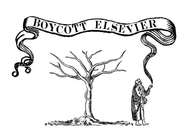elsevier boycott poster