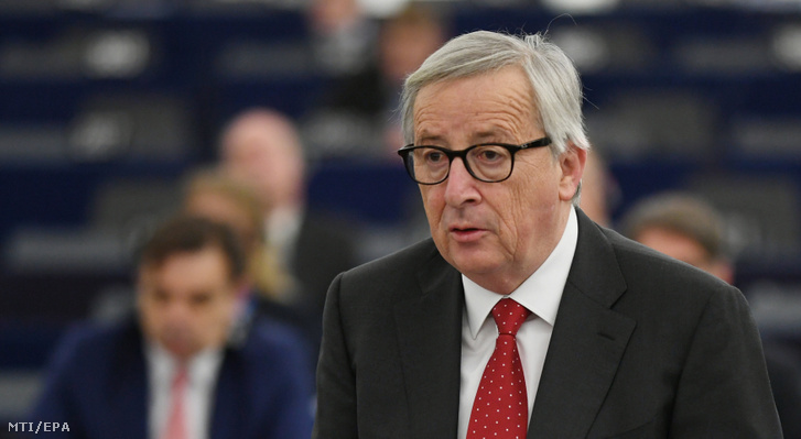 Jean-Claude Juncker, az Európai Bizottság elnöke az Európai Parlament plenáris ülésén Strasbourgban 2019. március 27-én