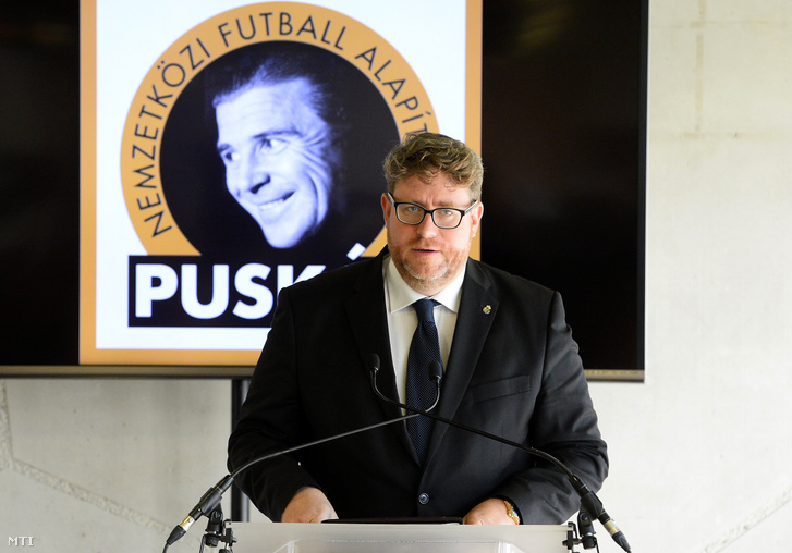 Szöllősi György, a Puskás Nemzetközi Futball Alapítvány kuratórium elnöke, a Magyar Sportújságírók Szövetségének (MSÚSZ) elnöke