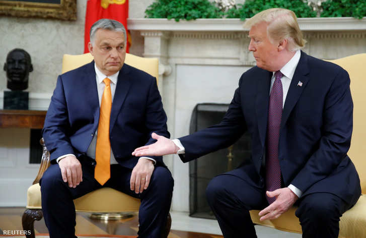 Orbán Viktor és Donald Trump a Fehér Házban 2019. május 13-án