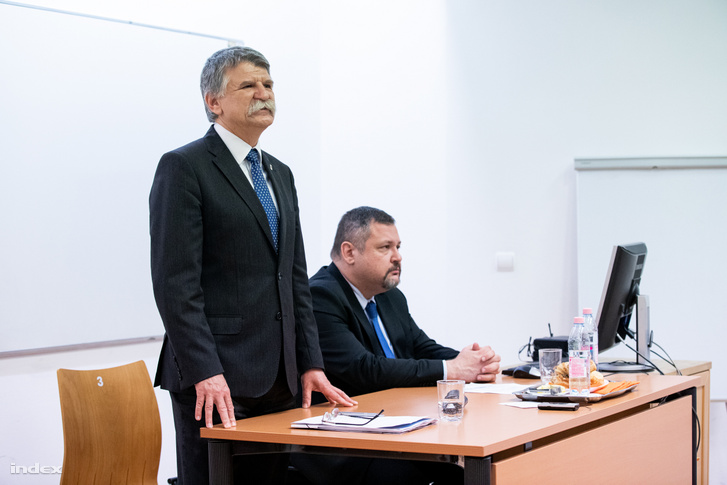 László Kövér speaking at the XIV. district town hall forum on 14 May 2019.