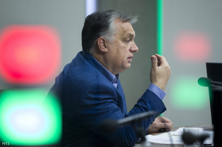 Orbán Viktor a Kossuth rádió stúdiójában 2018. november 23-án