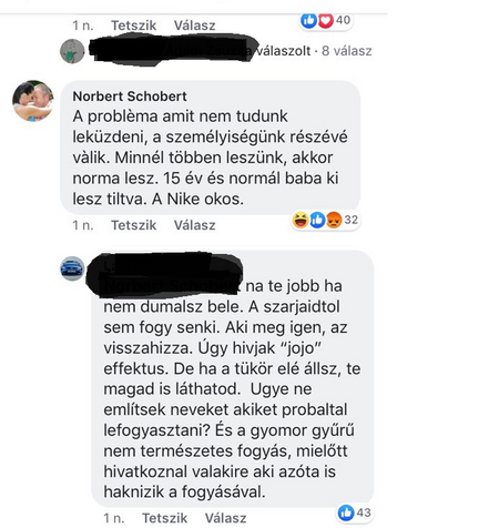 Dopeman posztja alá kommentelt Schobert Norbi