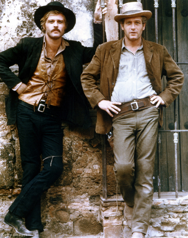 Robert Redford és Paul Newman a Butch Cassidy és a Sundance kölyök forgatásán