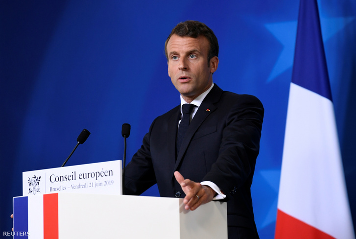 Emmanuel Macron az uniós állam- és kormányfők csúcstalálkozóján 2019. június 21-én.
