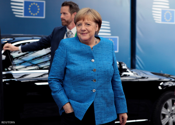 Angela Merkel az uniós állam- és kormányfők csúcstalálkozóján 2019. június 21-én.