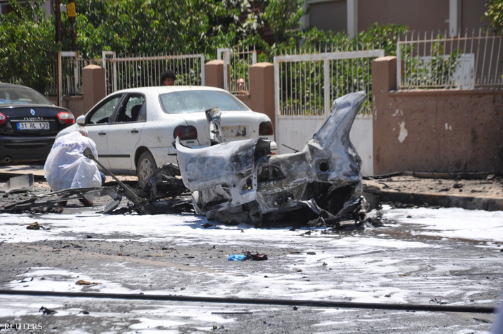Felrobbant autó Reyhanliban 2019. július 5-én