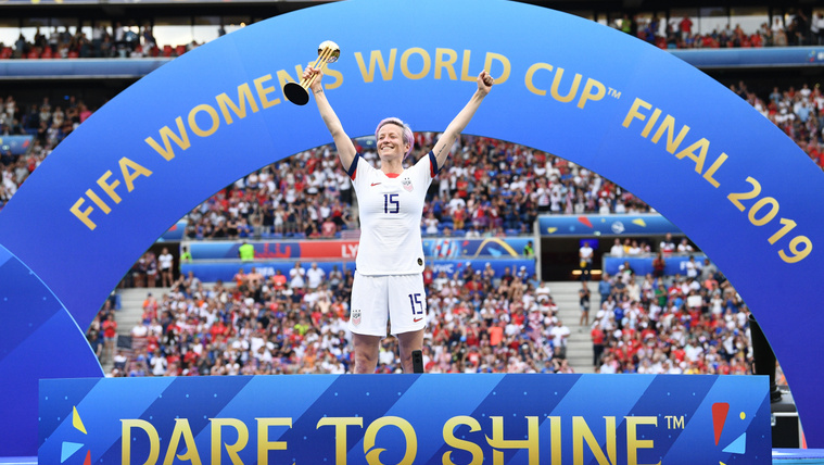 Megan Rapinoe ünnepli az USA világbajnoki címét