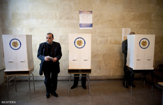 Szavazóhelyiség Jerevánban