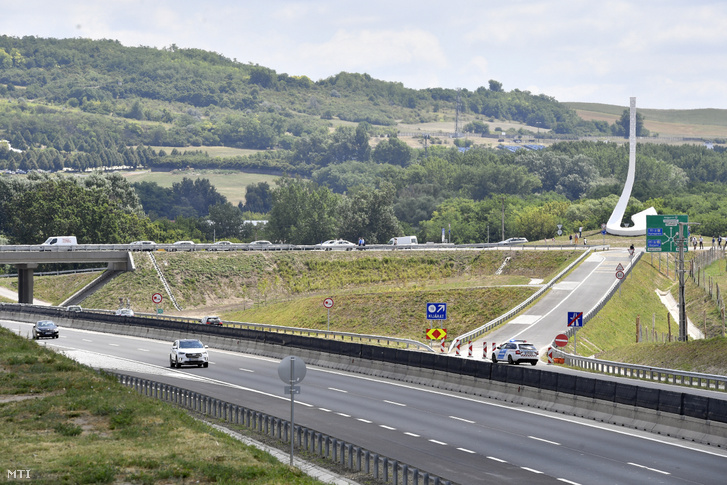 A Mogyoród és Fót megközelítését szolgáló új M3 autópálya-csomópont Mogyoródnál az átadóünnepség napján 2019. július 24-én.