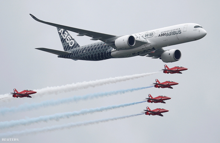 Az A350 egy angliai légiparádén